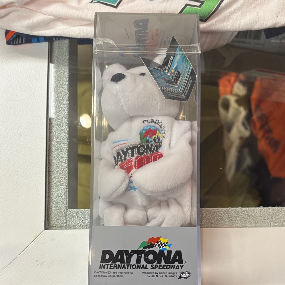 Daytona International Speedway White Plush Bear